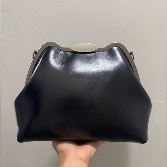 Premium Oil Wax Cowhide Handmade Custom Metal Frame Handbag & 2 Strap Styles - Picture 12 of 16